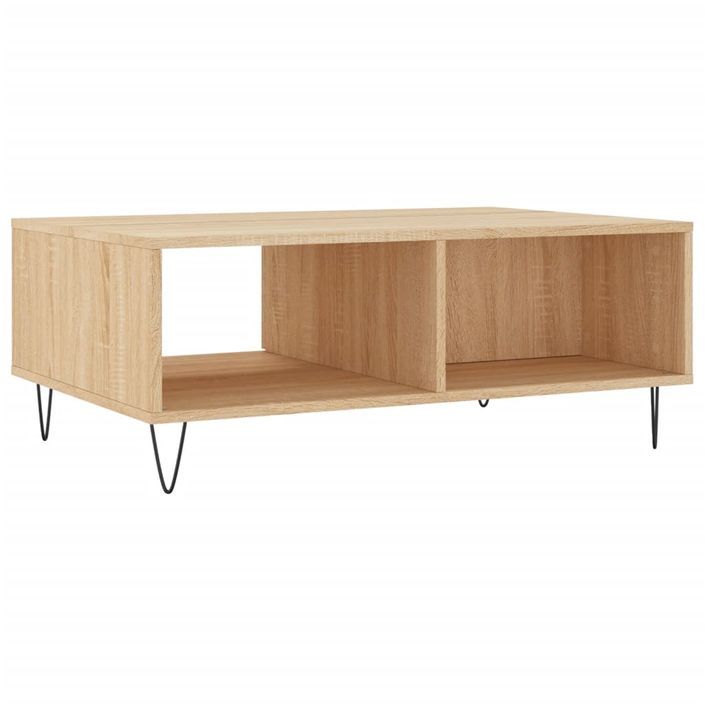 Table basse chêne sonoma 90x60x35 cm bois d'ingénierie - Photo n°8