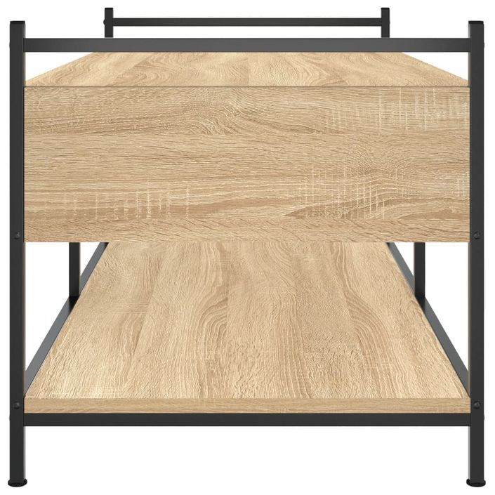 Table basse chêne sonoma 99x50x50 cm bois d'ingénierie - Photo n°7