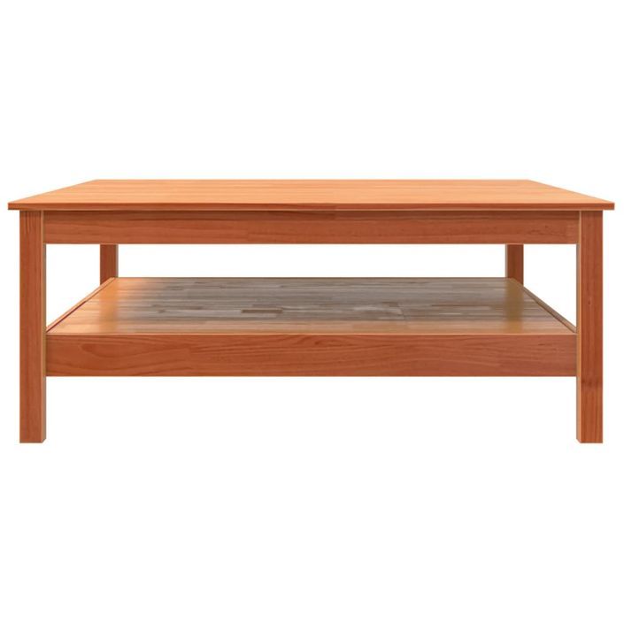 Table basse marron 100x100x40 cm bois massif de pin - Photo n°5