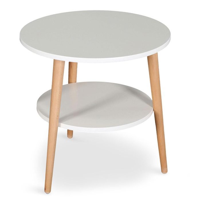 Table basse d'appoint Blanc Kovy - Photo n°1