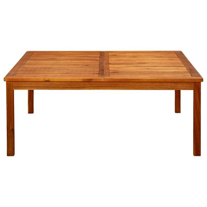 Table basse de jardin 110x110x45 cm Bois solide d'acacia - Photo n°2