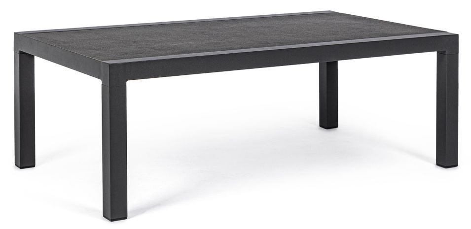 Table basse de jardin aluminium anthracite Keman L 120 cm - Photo n°1