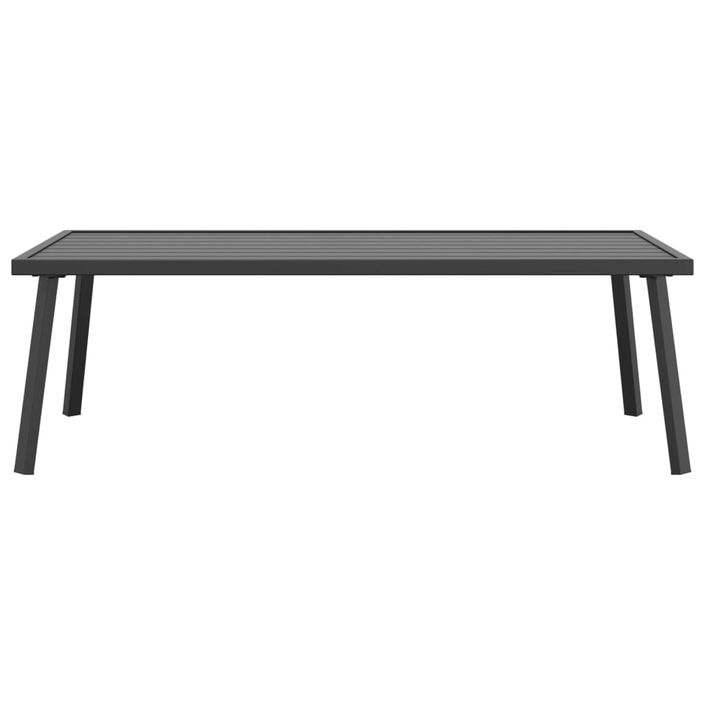 Table basse de jardin anthracite 110x55x35 cm acier - Photo n°3