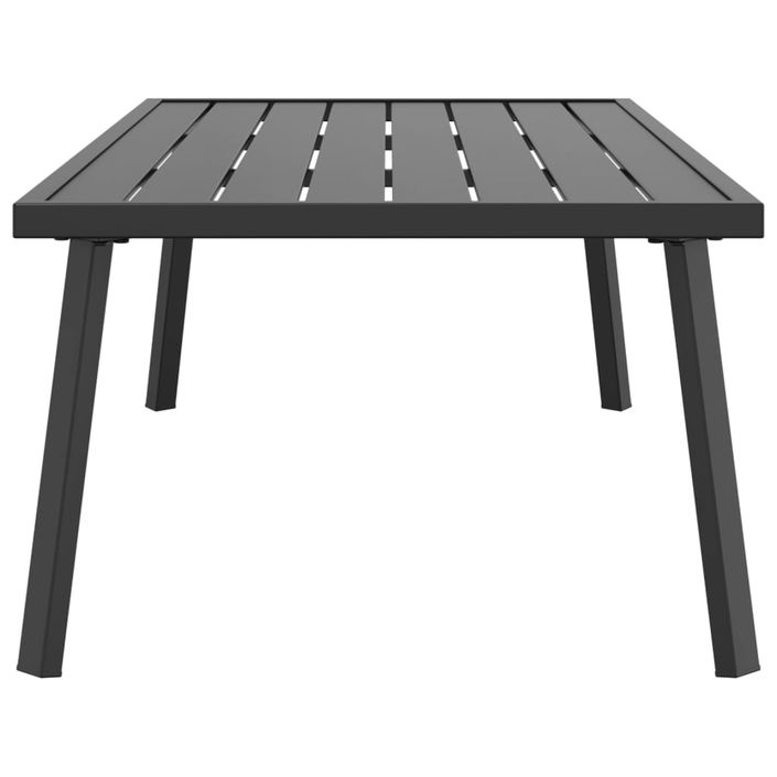 Table basse de jardin anthracite 110x55x35 cm acier - Photo n°4