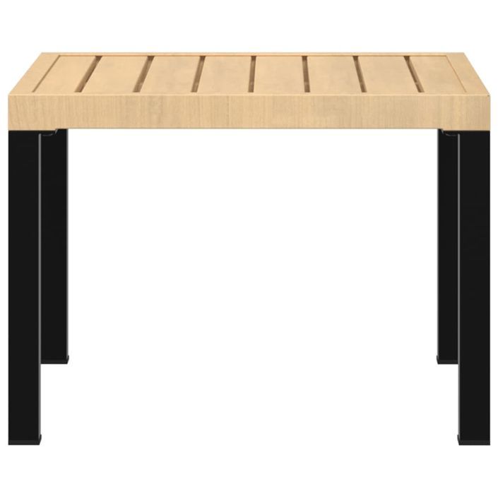 Table basse de jardin noir 55x55x39,5 cm acier enduit de poudre - Photo n°4