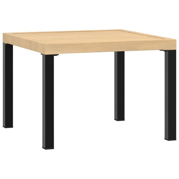 Table basse de jardin noir 55x55x39,5 cm acier enduit de poudre - Photo n°5