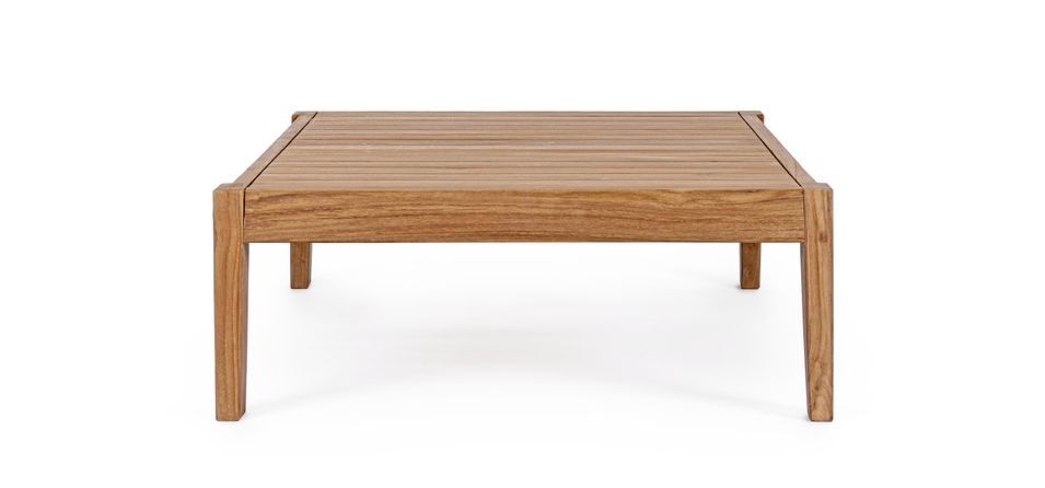 Table basse de jardin rectangle en bois teck Kajo L 120 cm - Photo n°11