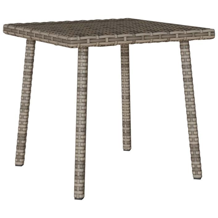 Table basse de jardin rectangulaire gris 40x40x37 cm rotin - Photo n°1