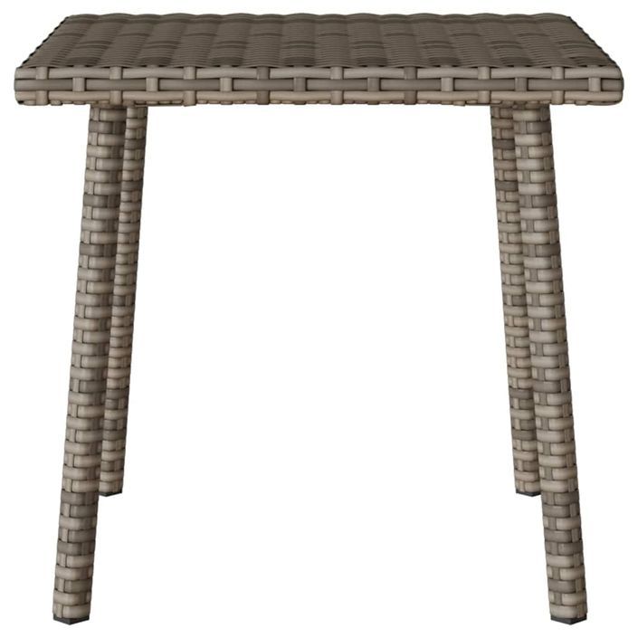 Table basse de jardin rectangulaire gris 40x40x37 cm rotin - Photo n°4