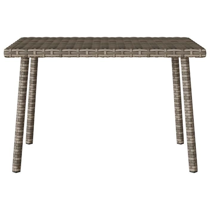 Table basse de jardin rectangulaire gris 60x40x37 cm rotin - Photo n°4