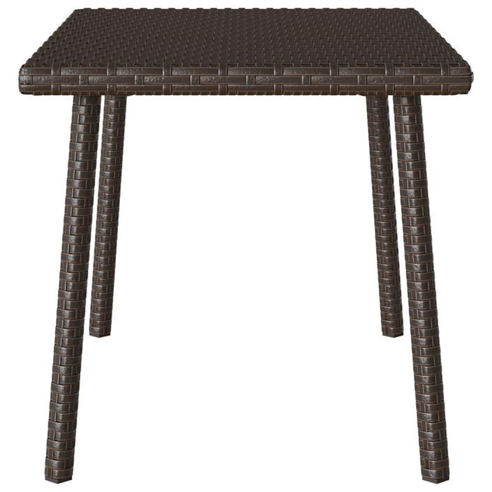 Table basse de jardin rectangulaire marron 60x40x37 cm rotin - Photo n°5