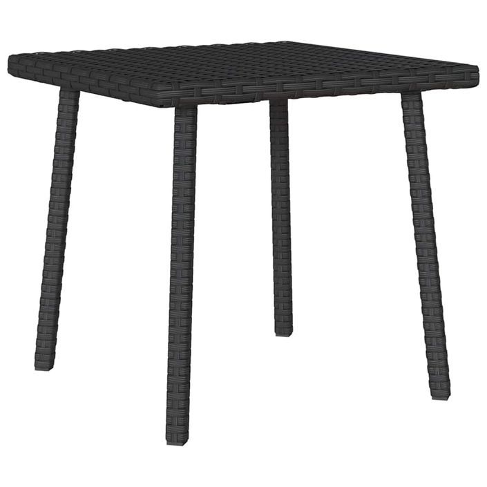 Table basse de jardin rectangulaire noir 40x40x37 cm rotin - Photo n°1