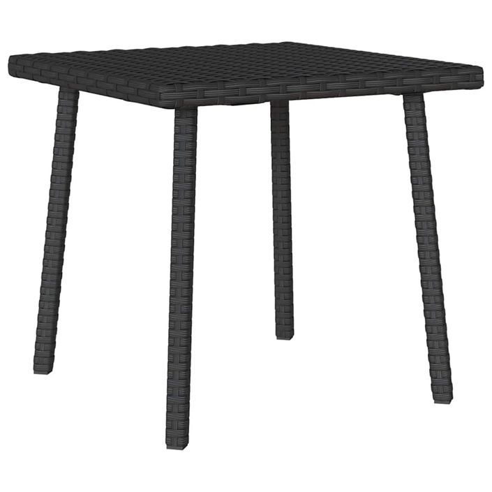 Table basse de jardin rectangulaire noir 40x40x37 cm rotin - Photo n°6