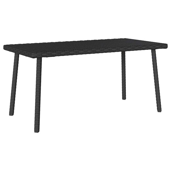 Table basse de jardin rectangulaire noir 80x40x37 cm rotin - Photo n°1