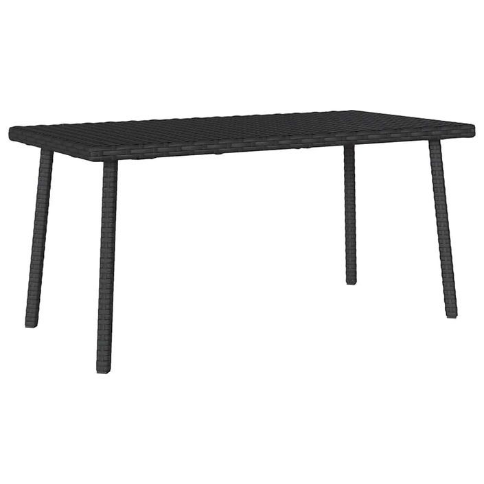 Table basse de jardin rectangulaire noir 80x40x37 cm rotin - Photo n°6