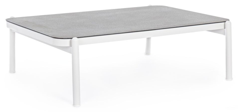 Table basse de jardin verre trempé bicolore Jim L 120 cm - Photo n°1