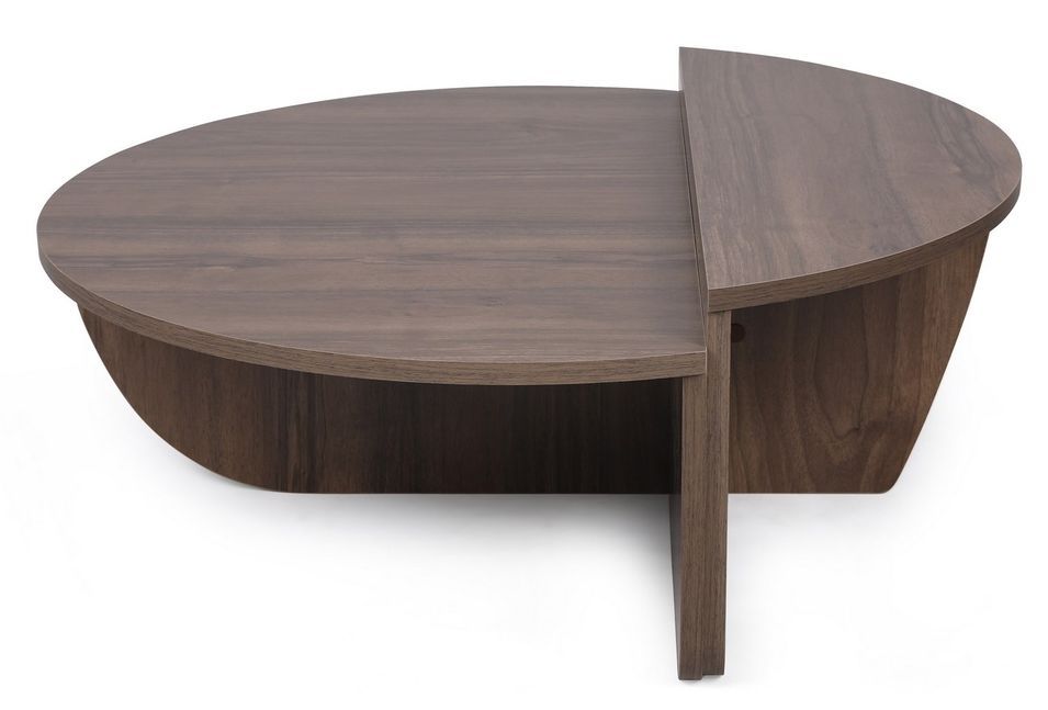 Table basse en bois 2 niveaux modulables Podila 90 cm - Photo n°1