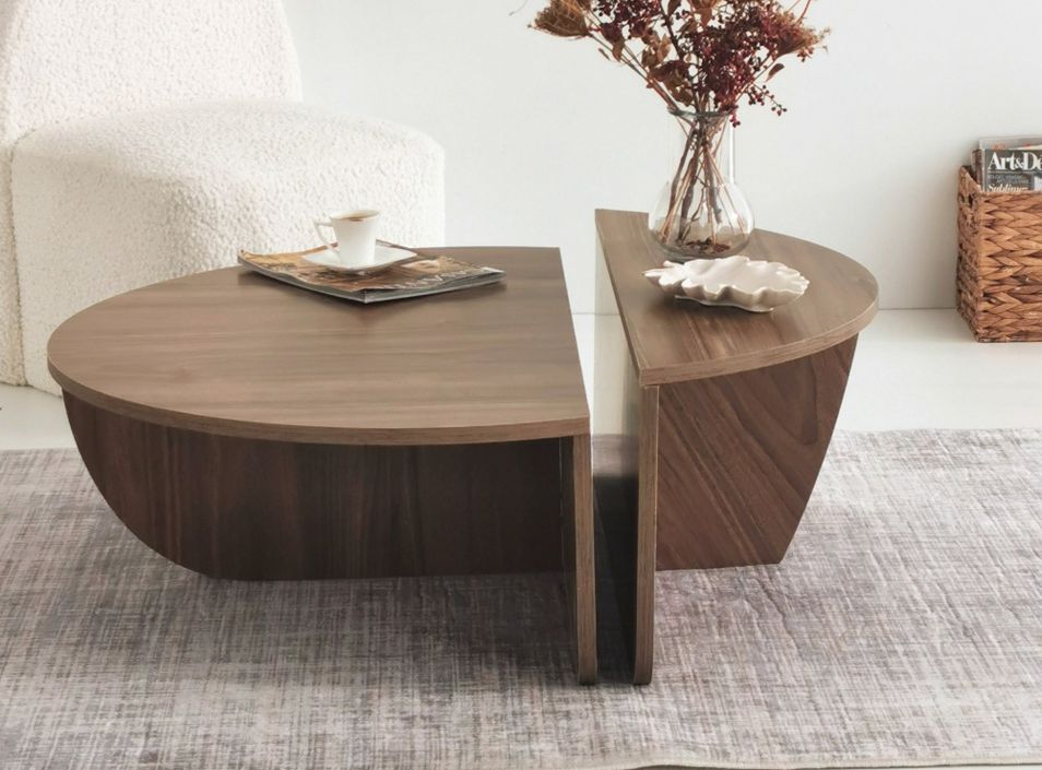 Table basse en bois 2 niveaux modulables Podila 90 cm - Photo n°4