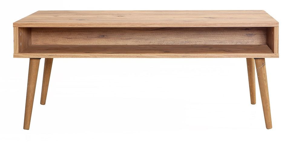 Table basse en bois clair originale avec niche Kiza 731 - Photo n°2