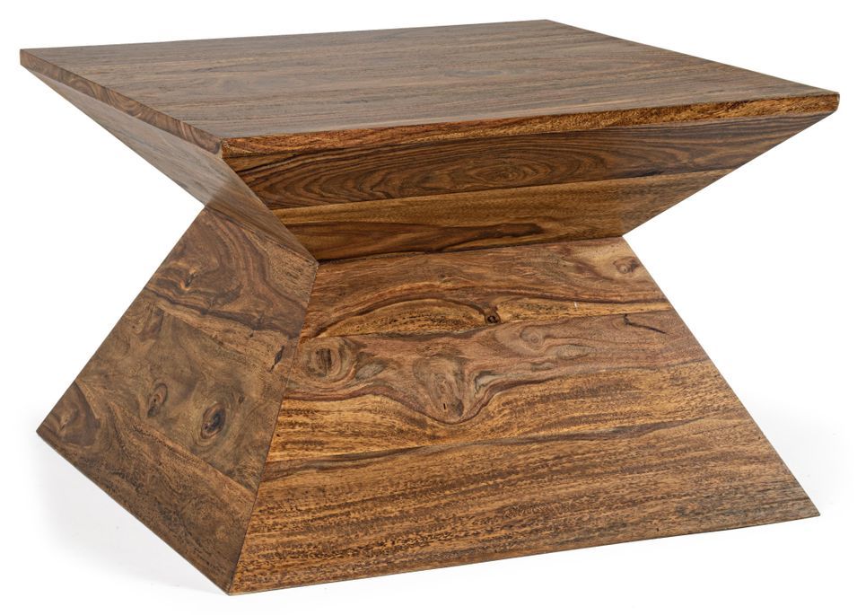 Table basse en bois de sheesham naturel Prya L 58 cm - Photo n°1