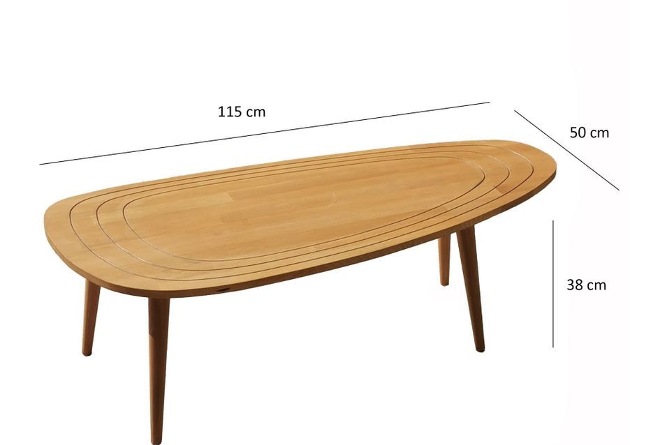 Table basse en bois massif Kira 115 cm - Photo n°8