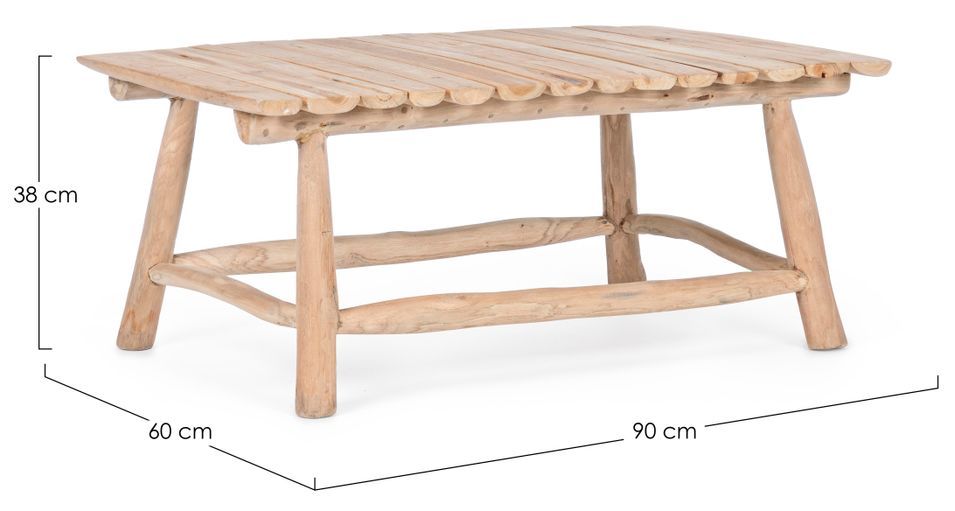 Table basse en bois teck naturel Emilie L 90 cm - Photo n°3