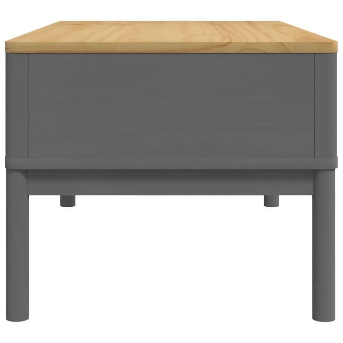 Table basse FLORO gris 99x55,5x45 cm bois massif de pin - Photo n°6