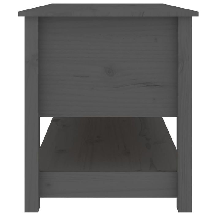 Table basse Gris 102x49x55 cm Bois massif de pin - Photo n°4