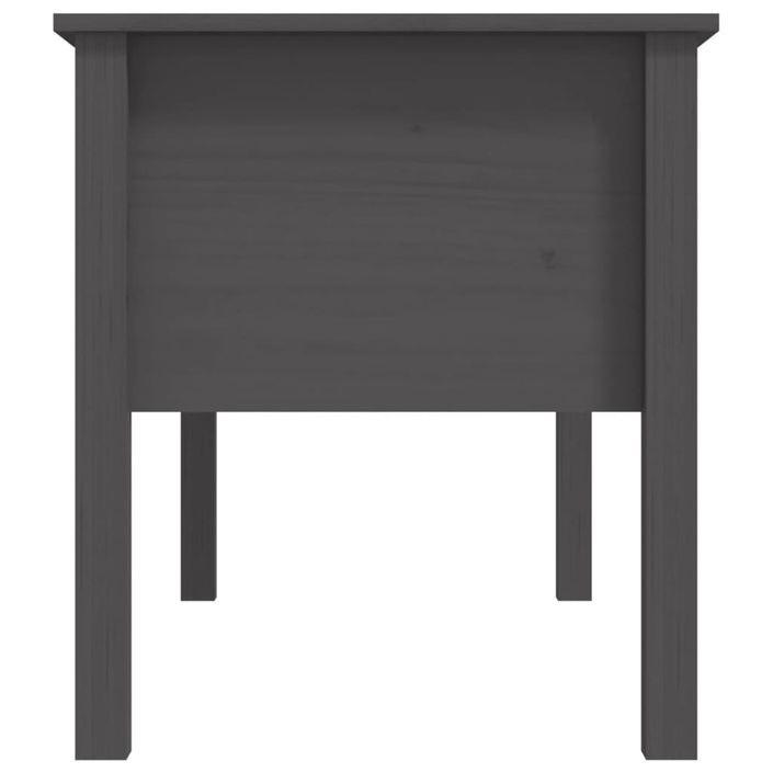 Table basse Gris 102x49x55 cm Bois massif de pin - Photo n°7