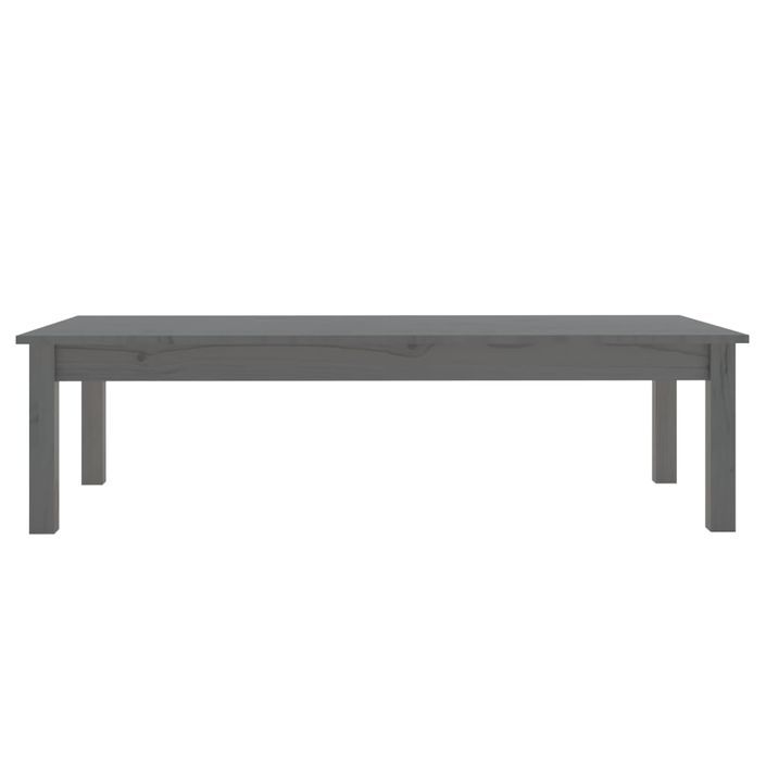 Table basse Gris 110x50x30 cm Bois massif de pin - Photo n°3