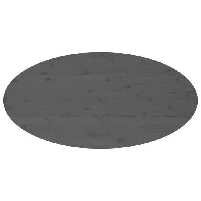 Table basse Gris 110x55x45 cm Bois massif de pin - Photo n°6