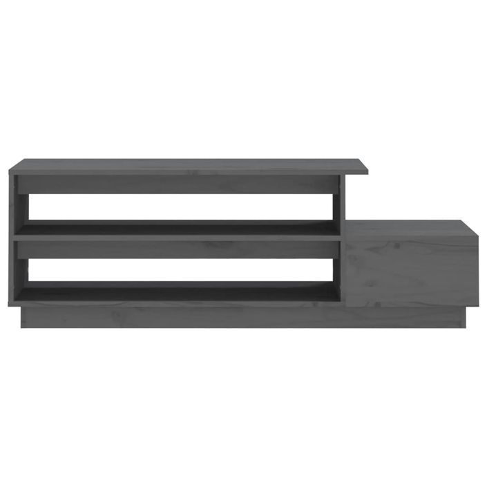 Table basse Gris 120x50x40,5 cm Bois massif de pin - Photo n°5