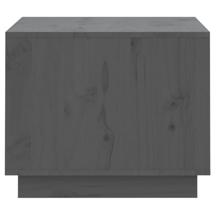 Table basse Gris 120x50x40,5 cm Bois massif de pin - Photo n°7