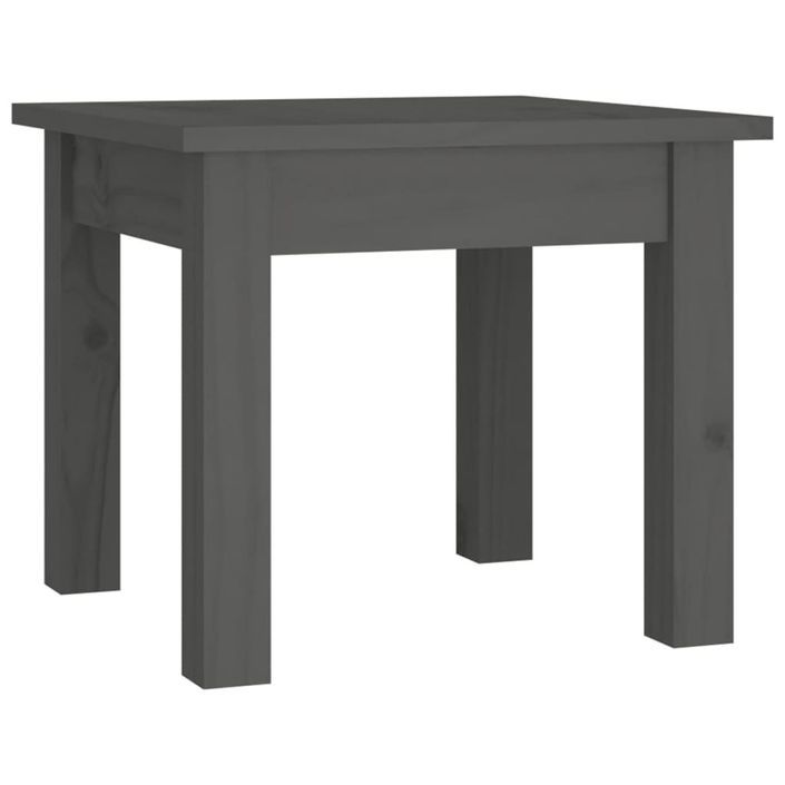 Table basse Gris 35x35x30 cm Bois massif de pin - Photo n°2