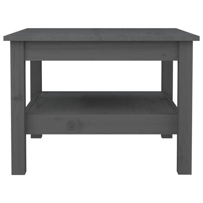 Table basse Gris 55x55x40 cm Bois massif de pin - Photo n°3