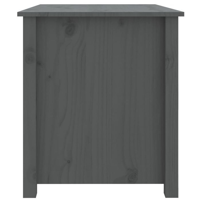 Table basse Gris 71x49x55 cm Bois massif de pin - Photo n°8