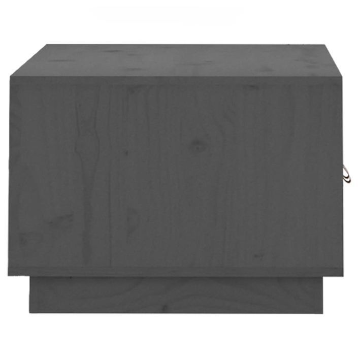 Table basse Gris 80x50x35 cm Bois massif de pin - Photo n°8