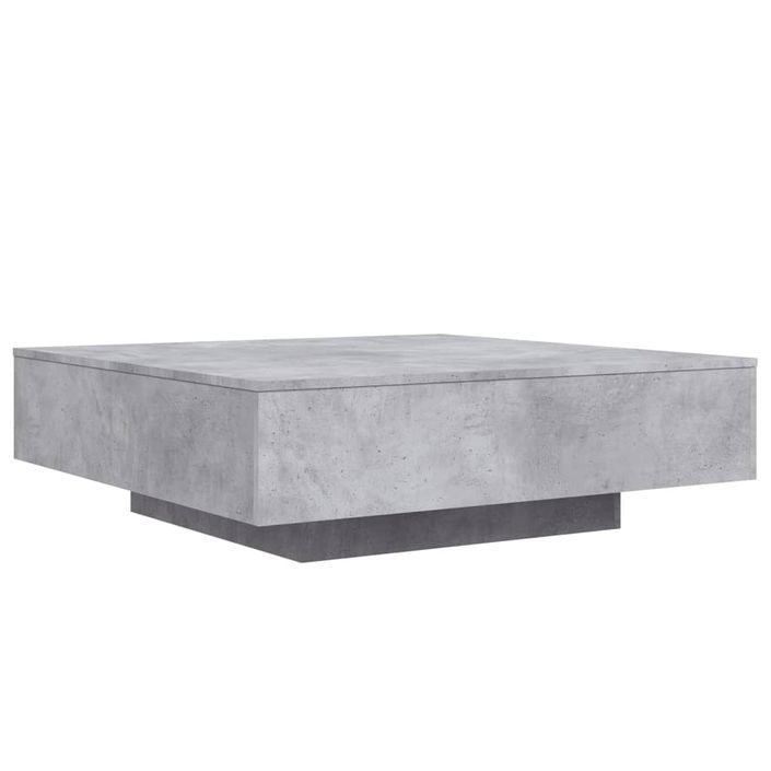 Table basse gris béton 100x100x31 cm bois d'ingénierie - Photo n°2