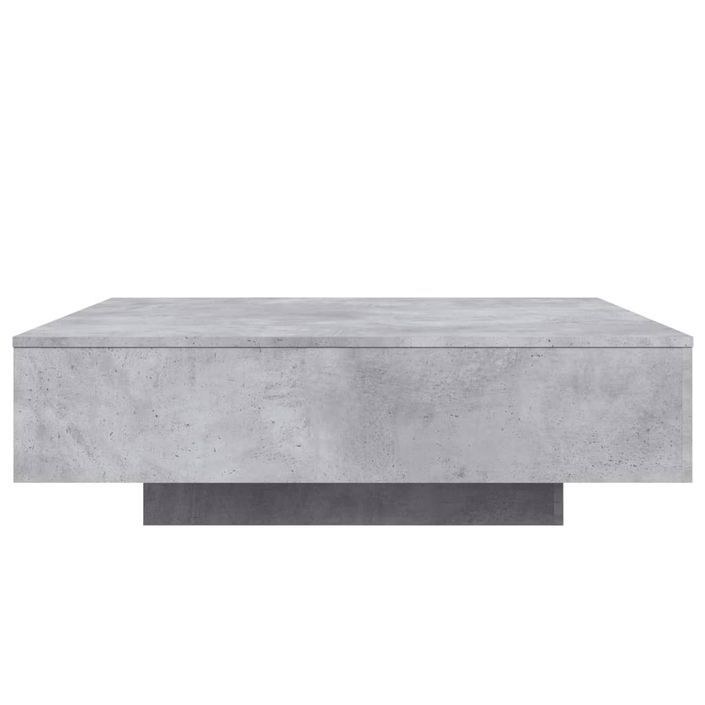 Table basse gris béton 100x100x31 cm bois d'ingénierie - Photo n°6