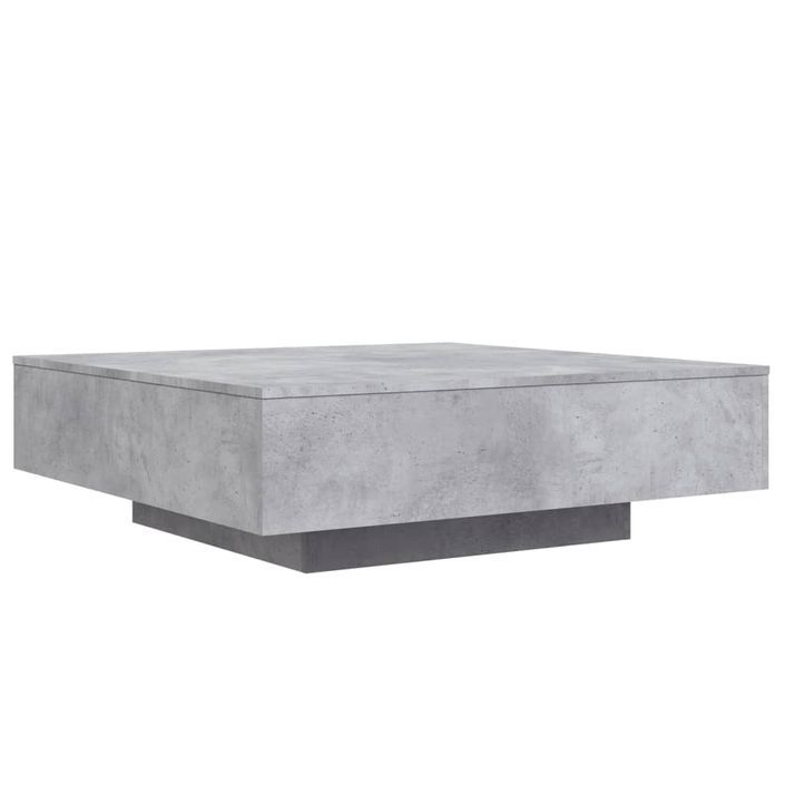 Table basse gris béton 100x100x31 cm bois d'ingénierie - Photo n°7