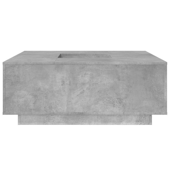 Table basse gris béton 100x100x40 cm bois d'ingénierie - Photo n°5