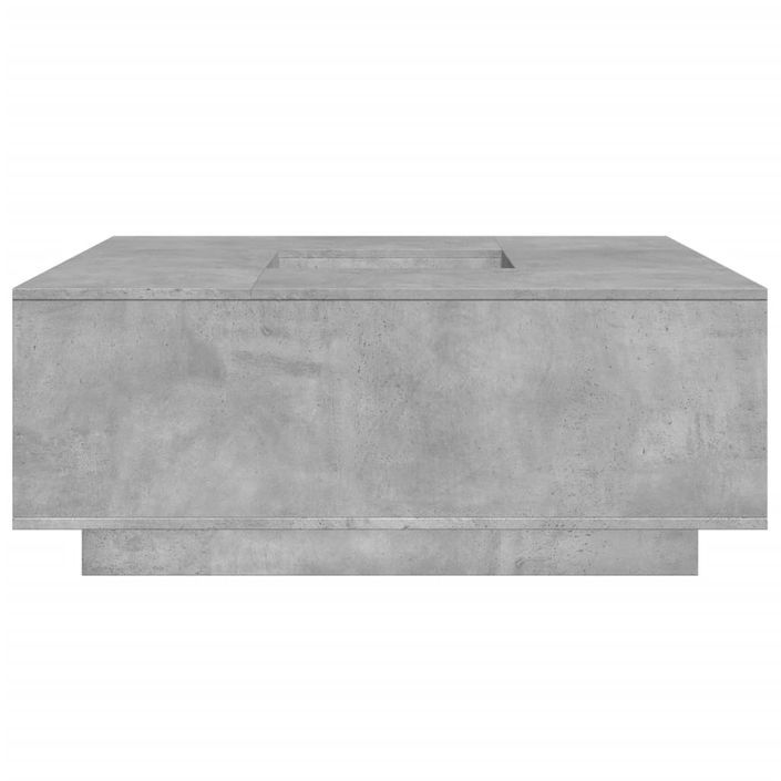 Table basse gris béton 100x100x40 cm bois d'ingénierie - Photo n°6