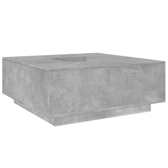 Table basse gris béton 100x100x40 cm bois d'ingénierie - Photo n°7