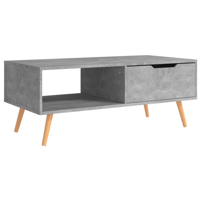 Table basse Gris béton 100x49,5x43 cm - Photo n°1