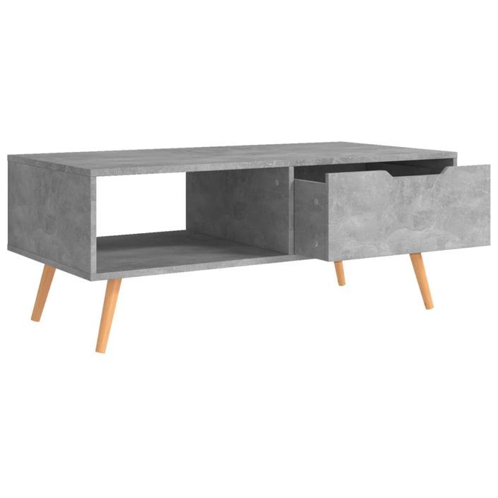 Table basse Gris béton 100x49,5x43 cm - Photo n°4