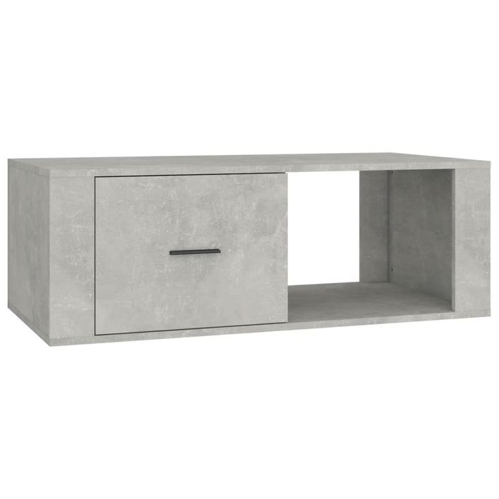 Table basse Gris béton 100x50,5x35 cm Bois d'ingénierie - Photo n°1