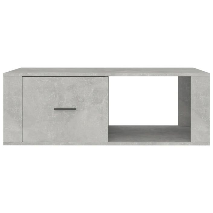 Table basse Gris béton 100x50,5x35 cm Bois d'ingénierie - Photo n°6