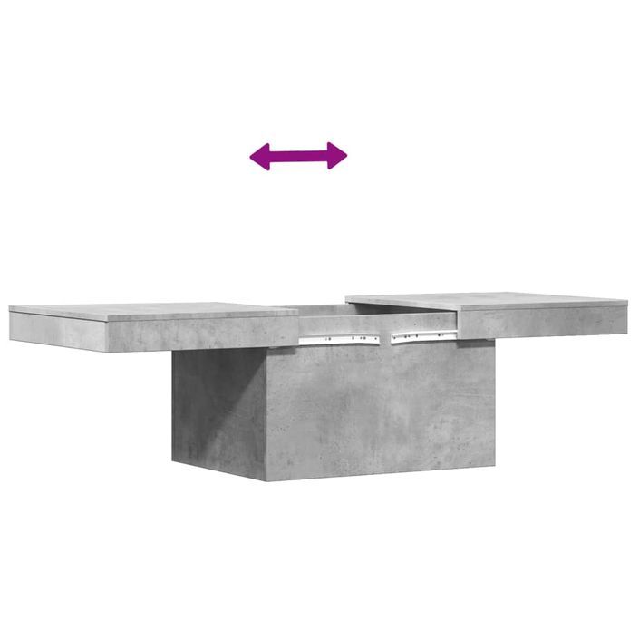 Table basse gris béton 100x55x40 cm bois d'ingénierie - Photo n°9