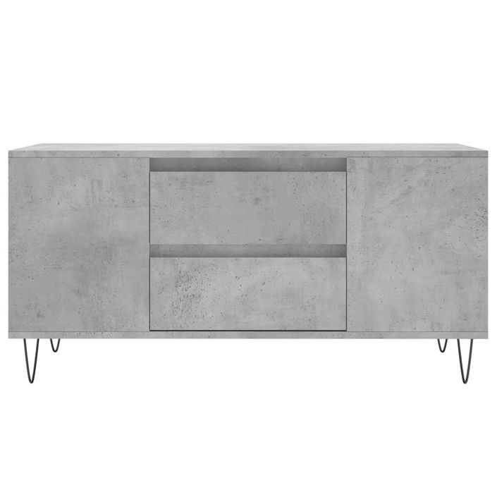 Table basse gris béton 102x44,5x50 cm bois d'ingénierie - Photo n°5