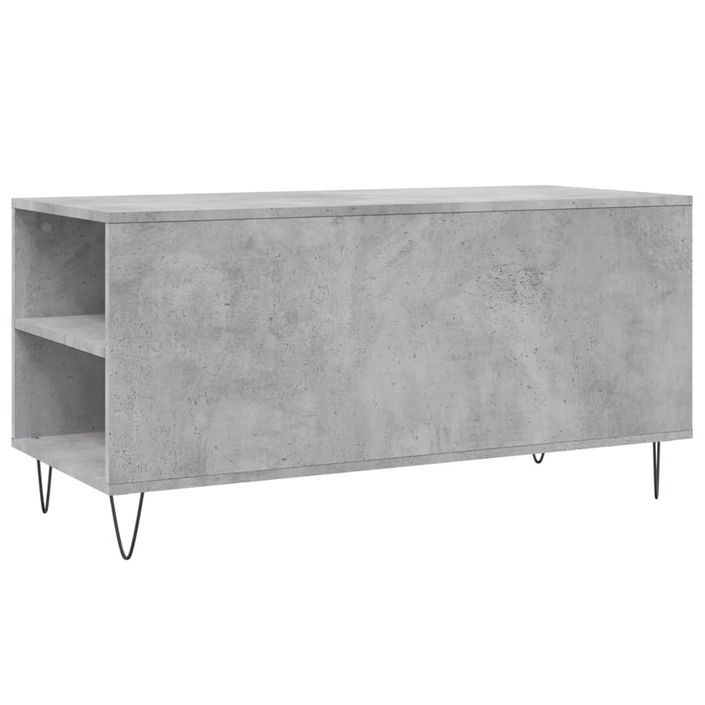 Table basse gris béton 102x44,5x50 cm bois d'ingénierie - Photo n°8